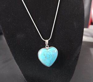Turquoise Heart Pendant Necklace
